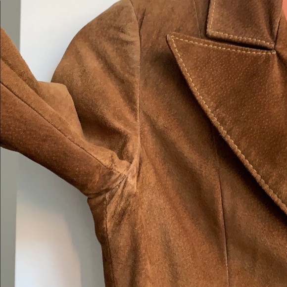 Vintage Suede Leather Blazer Jacket - Picture 13 of 15